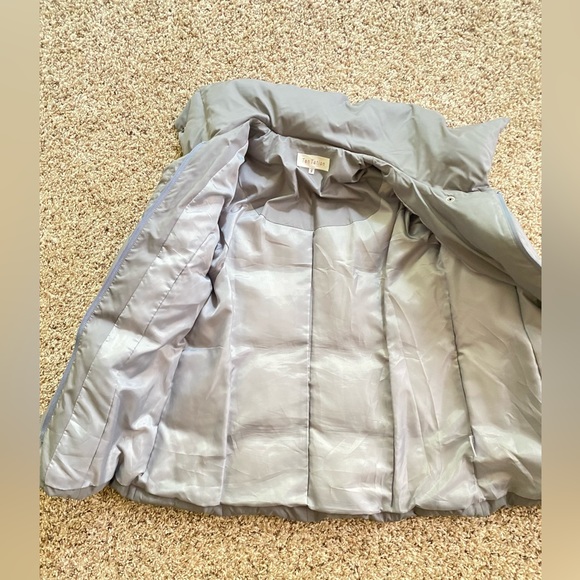 Down Puffer quilted Parka Coat 80% down 20% feather by Ten Tation Women S Gray - Picture 7 of 14